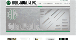 Desktop Screenshot of highlandmetal.com