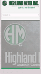 Mobile Screenshot of highlandmetal.com